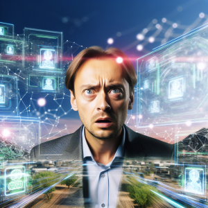 A business man learning how to use AI